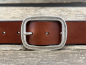 Preview: Gürtel mit Doppelstegschließe (Cognac)