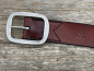 Preview: Gürtel mit Doppelstegschließe (Cognac)