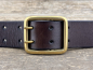 Preview: Gürtel mit Doppeldornschließe 40 mm (Braun)