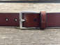 Preview: Gürtel mit Halbschließe 35 mm (Cognac)