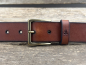 Preview: Gürtel mit Halbschließe 35 mm (Cognac)