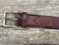 Preview: Gürtel mit Halbschließe 35 mm (Cognac)