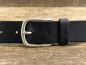 Preview: Gürtel mit Halbschließe 35mm (Schwarz)