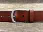 Preview: Gürtel mit Halbschließe 35mm (Cognac)