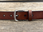 Preview: Gürtel mit Halbschließe 30 mm (Cognac)