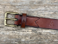 Preview: Gürtel mit Halbschließe 30 mm (Cognac)
