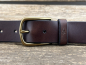 Preview: Gürtel mit Halbschließe 35 mm (Braun)