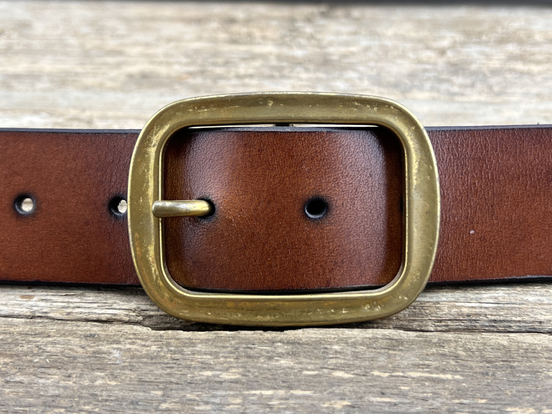 Gürtel mit Doppelstegschließe (Cognac)