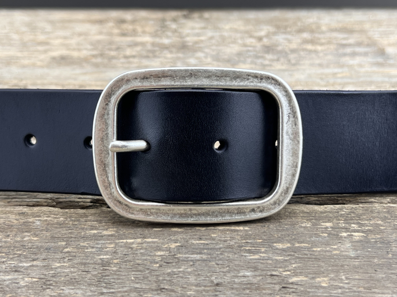 Gürtel mit Doppelstegschließe (Schwarz)