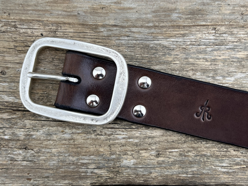 Preview: Gürtel mit Doppelstegschließe (Braun)