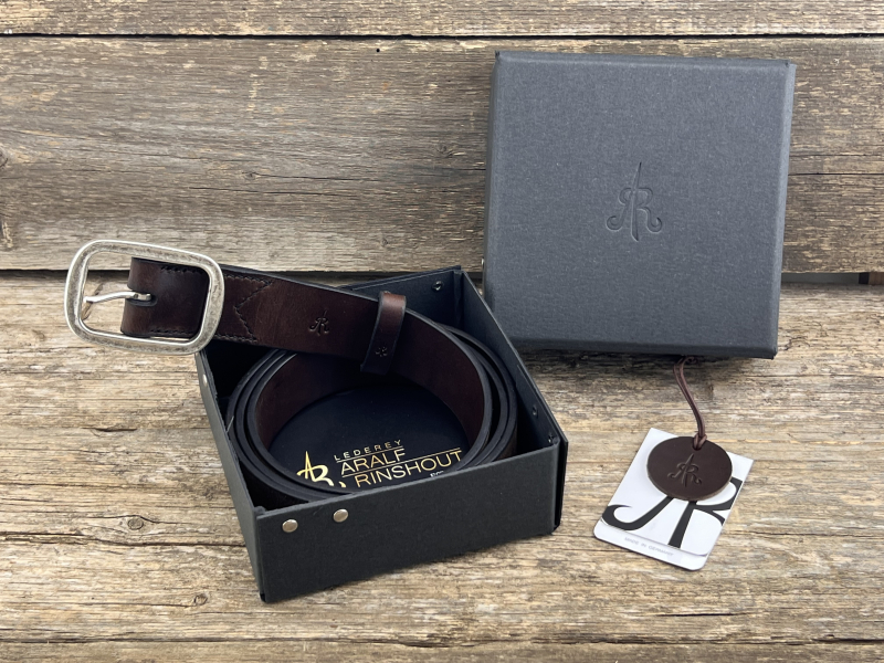 Gürtel mit Doppelstegschließe (Braun)