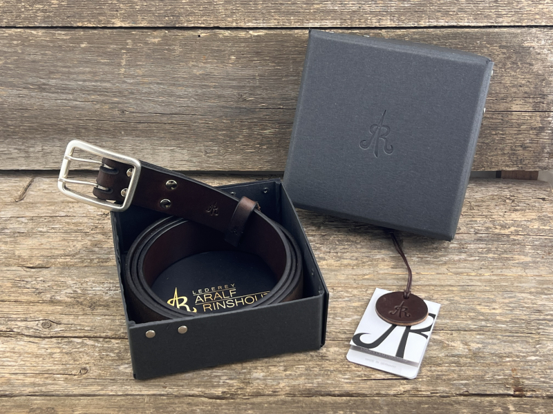 Preview: Gürtel mit Doppeldornschließe (Braun)