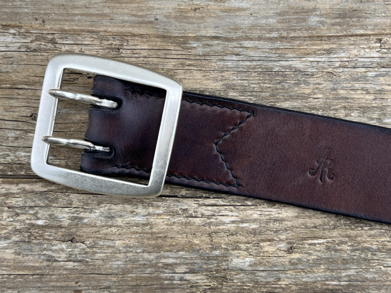 Preview: Gürtel mit Doppeldornschließe (Braun)