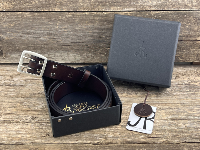 Preview: Gürtel mit Doppeldornschließe (Braun)