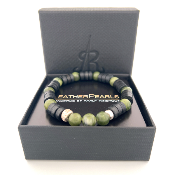 Preview: LeatherPearl Armband mit Seraphinit