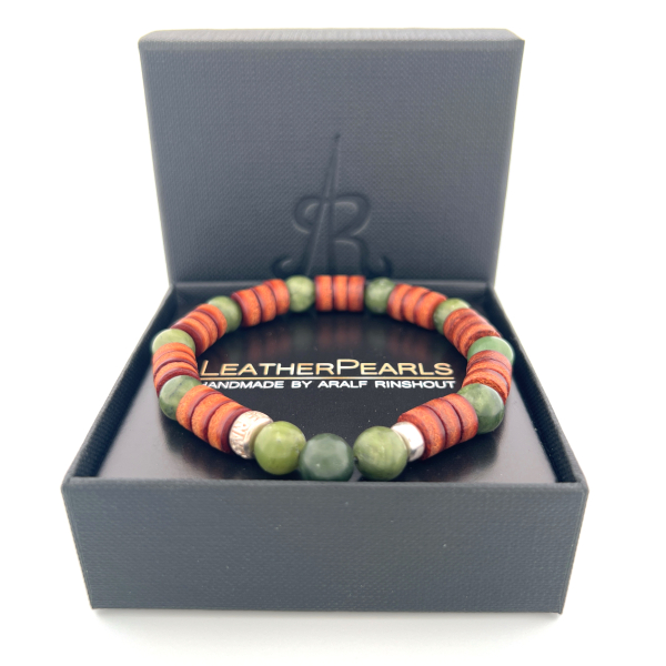 Preview: LeatherPearl Armband mit Seraphinit