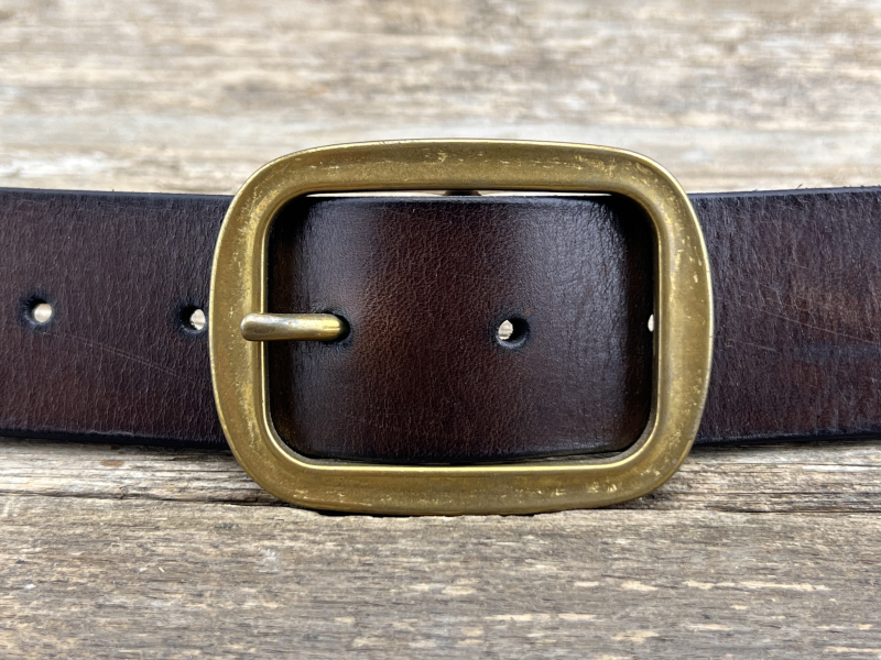 Belt with double bar clasp 40 mm (brown)