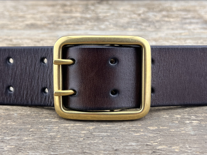 Gürtel mit Doppeldornschließe 40 mm (Braun)