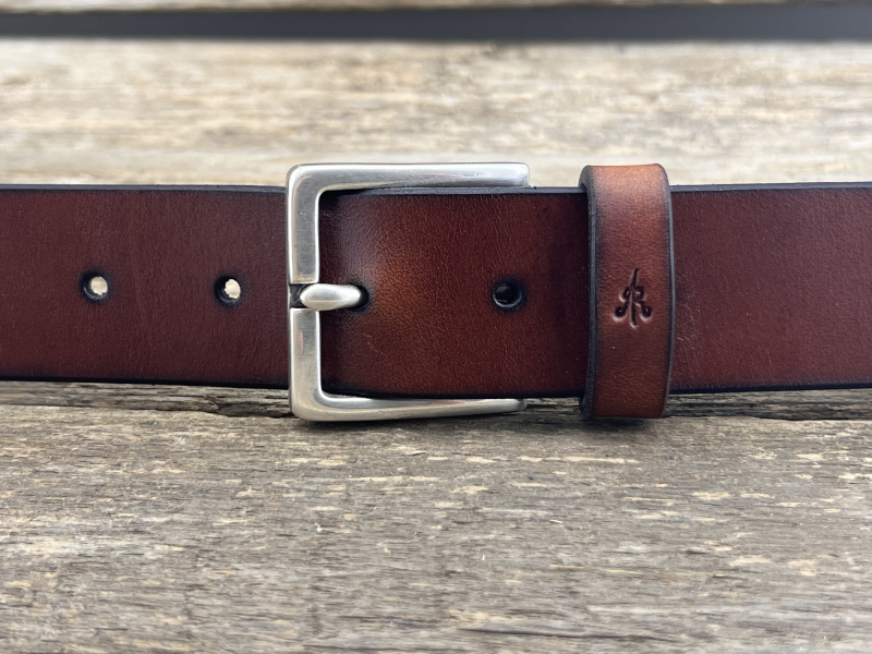 Gürtel mit Halbschließe 35 mm (Cognac)