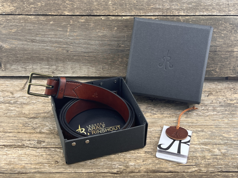 Gürtel mit Halbschließe 35 mm (Cognac)