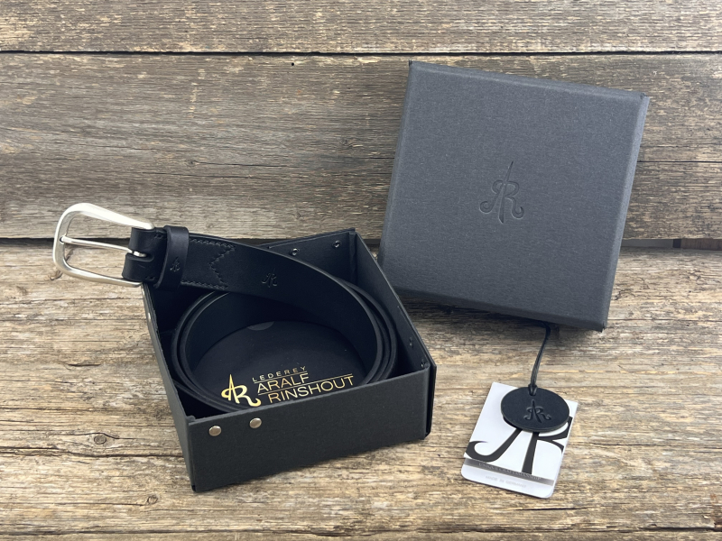 Gürtel mit Halbschließe 35 mm (Schwarz)