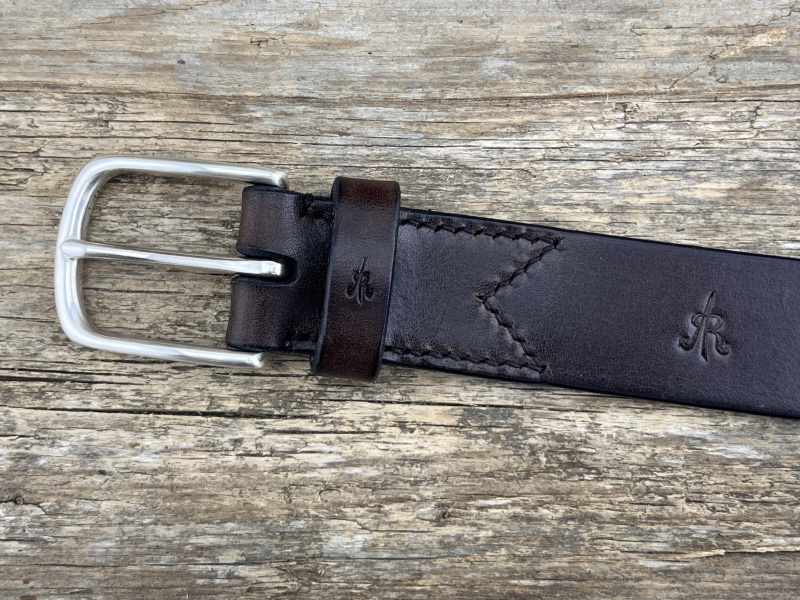 Preview: Gürtel mit Halbschließe 35mm (Braun)