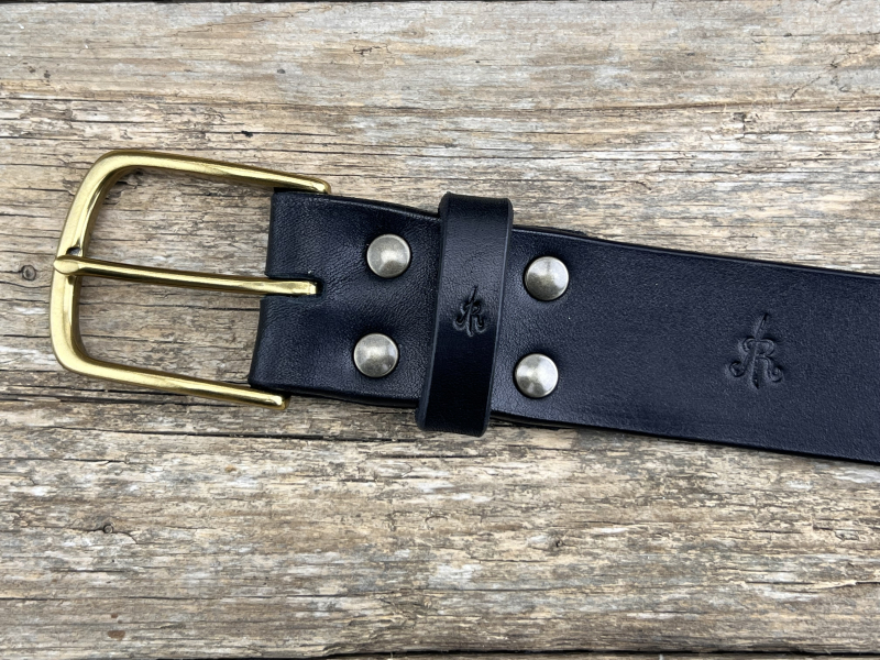 Preview: Belt with half clasp (black)
