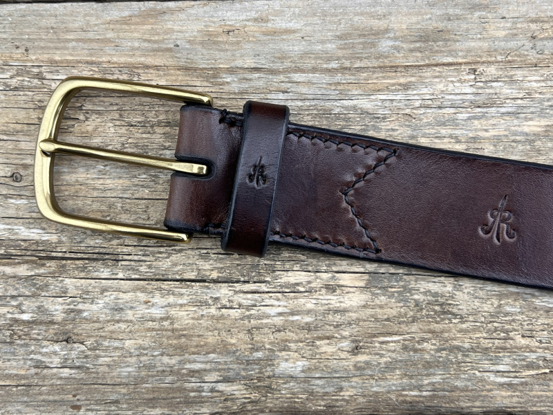 Preview: Belt with half clasp (brown)