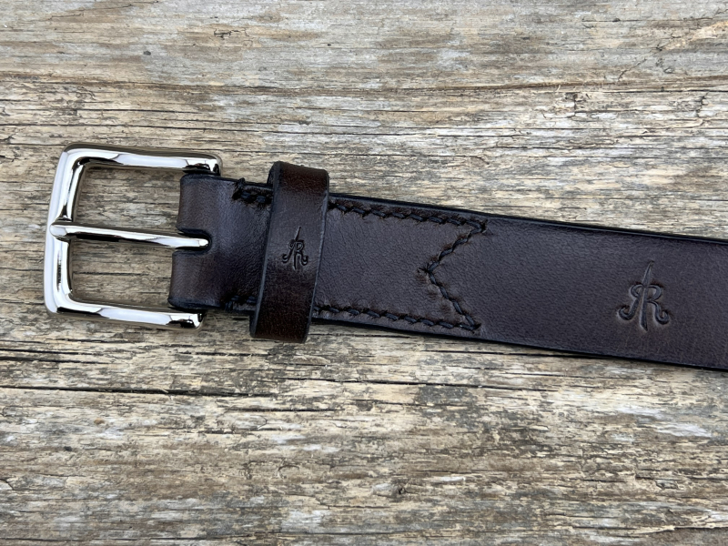 Preview: Gürtel mit Halbschließe 30 mm (Braun)