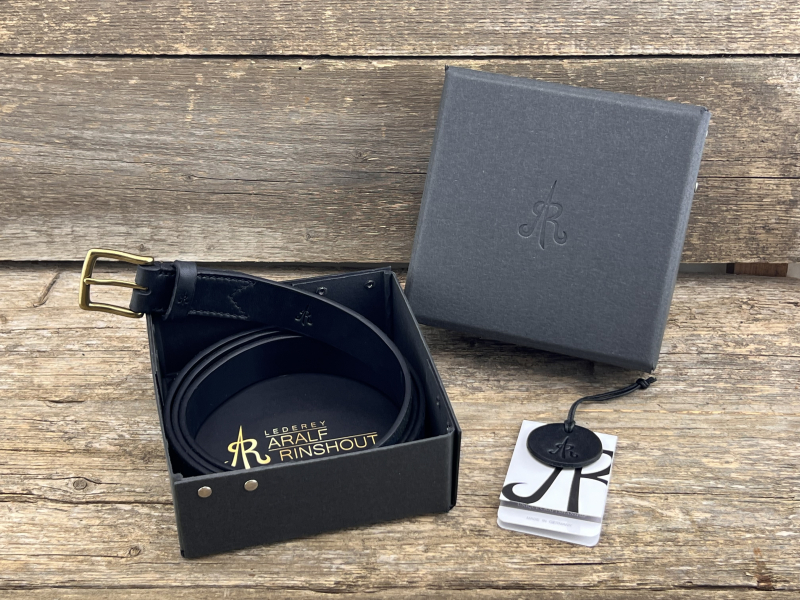 Gürtel mit Halbschließe 30 mm (Schwarz)