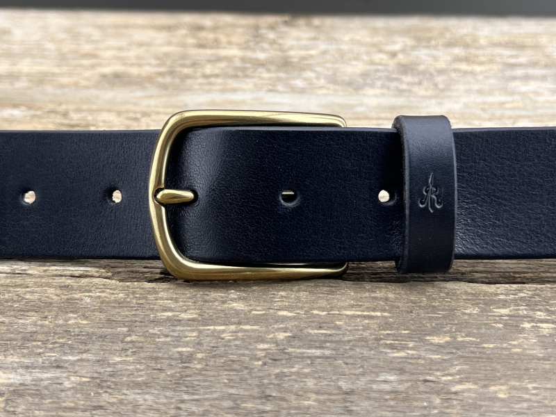 Gürtel mit Halbschließe 35 mm (Schwarz)