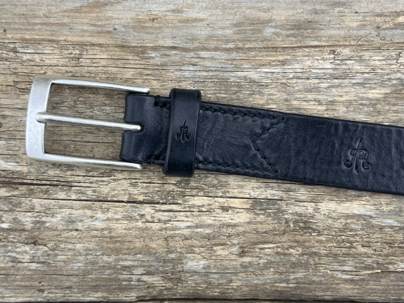 Preview: Gürtel mit Halbschließe 30 mm (Schwarz)