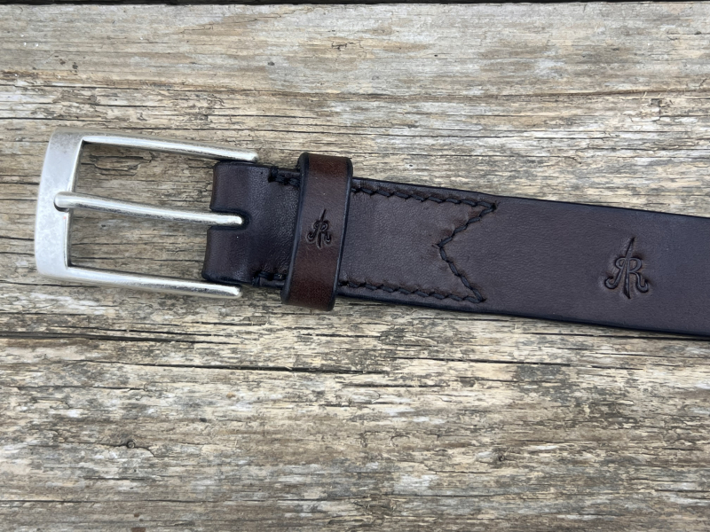 Preview: Gürtel mit Halbschließe 30 mm (Braun)