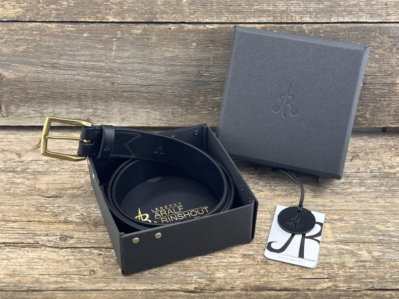 Gürtel mit Halbschließe 35 mm (Schwarz)