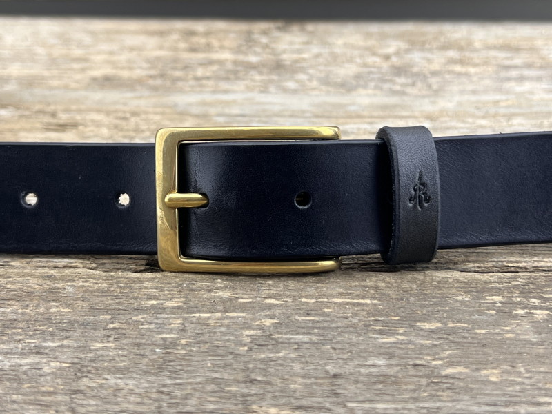 Gürtel mit Halbschließe 30 mm (Schwarz)