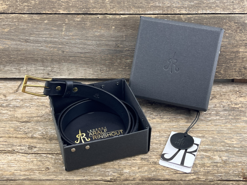 Preview: Gürtel mit Halbschließe 30 mm (Schwarz)