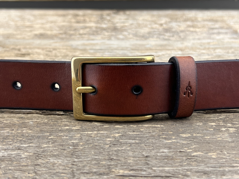 Gürtel mit Halbschließe 30 mm (Cognac)