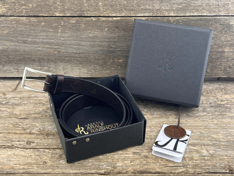 Gürtel mit Halbschließe 35 mm (Braun)