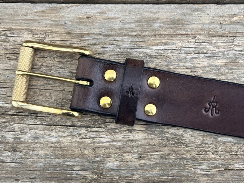 Preview: Gürtel mit Rollschließe (Braun)