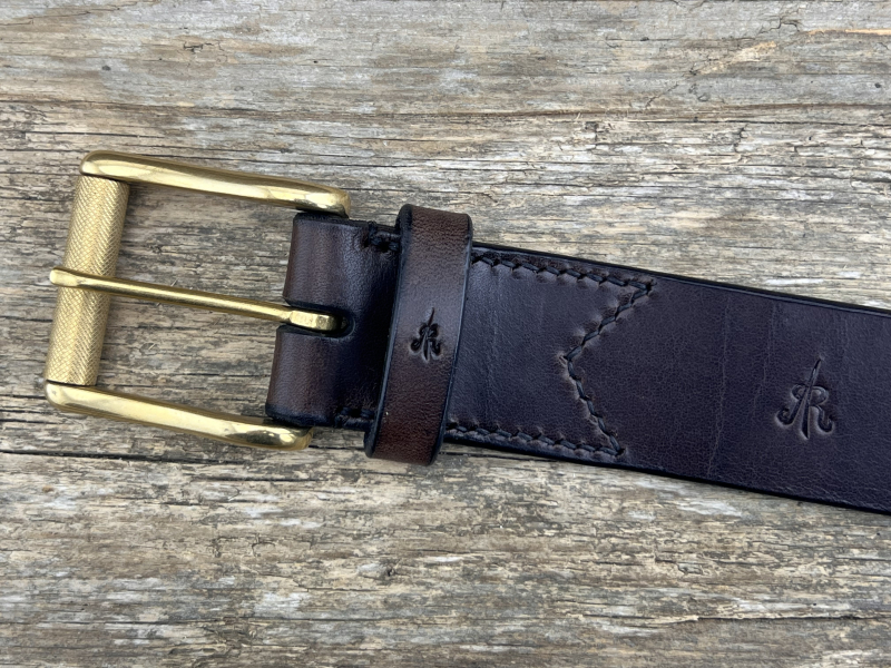 Preview: Gürtel mit Rollschließe (Braun)