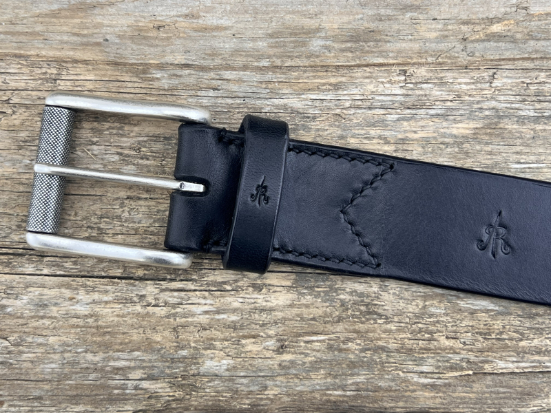 Preview: Gürtel mit Rollschließe (Schwarz)