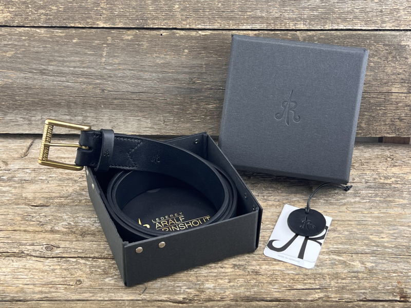 Gürtel mit Rollschließe 40 mm (Schwarz)