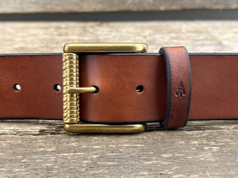 Gürtel mit Rollschließe 40 mm (Cognac)