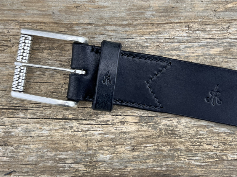 Preview: Gürtel mit Rollschließe 40 mm (Schwarz)