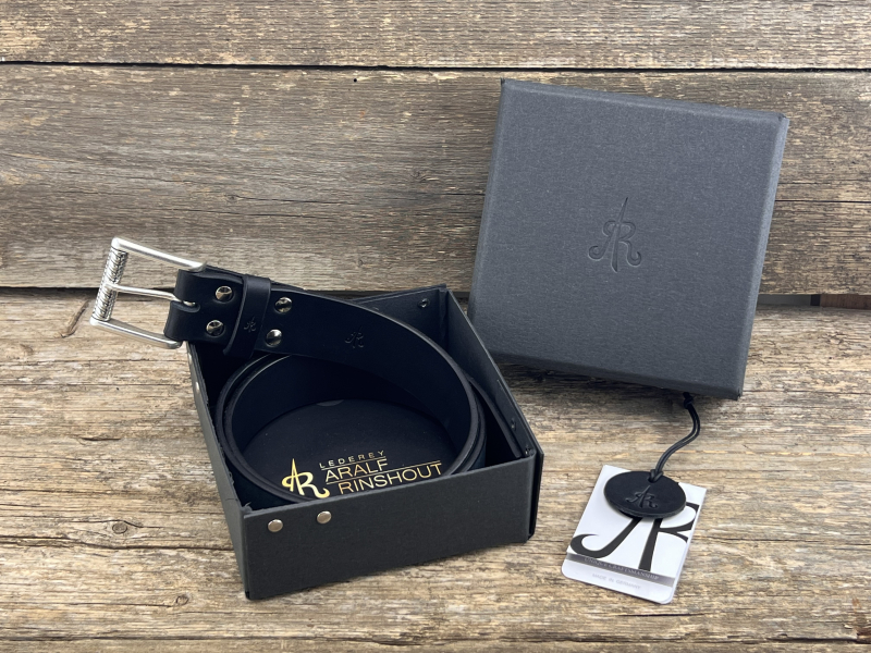 Preview: Gürtel mit Rollschließe 40 mm (Schwarz)