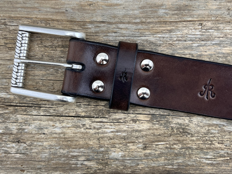 Preview: Gürtel mit Rollschließe 40 mm (Braun)