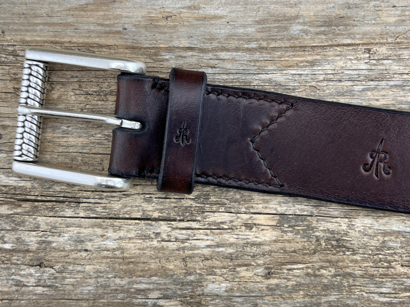 Preview: Gürtel mit Rollschließe 40 mm (Braun)