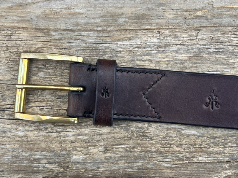 Preview: Gürtel mit Rollschließe 40 mm (Braun)