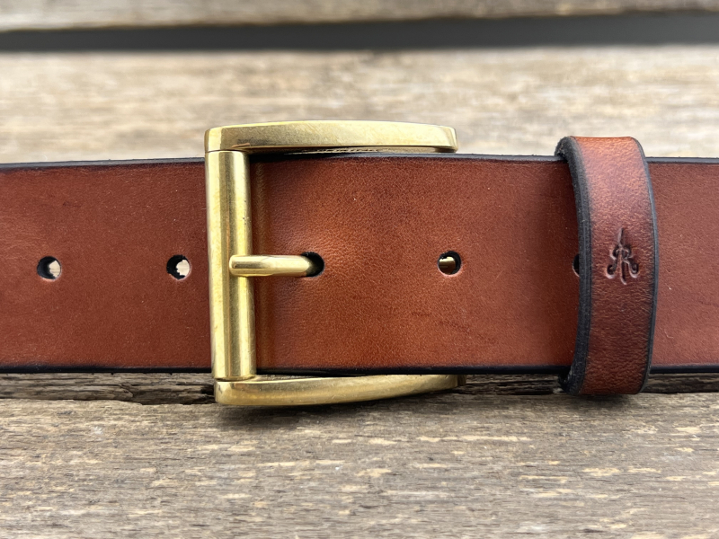 Gürtel mit Rollschließe 40 mm (Cognac)