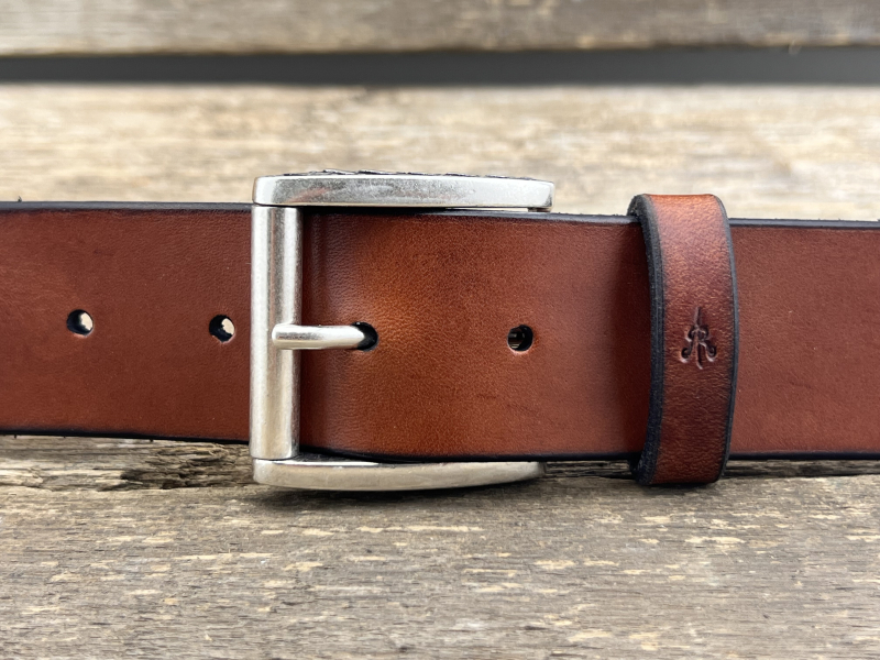 Gürtel mit Rollschließe 40 mm (Cognac)